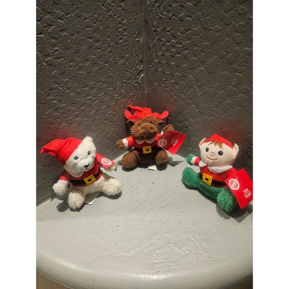 Greenbrier International Set of 3 Christmas Plush 6" Stocking Stuffers - Picture 1 of 10